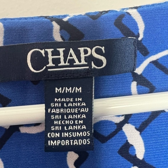 Chaps Royal Blue Sleeved Dress Size Medium - Picture 3 of 5